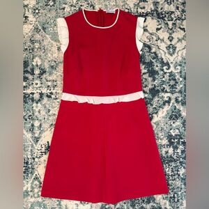RED Valentino Red and White A-Line Cocktail Mini Dress IT 40 / US 4